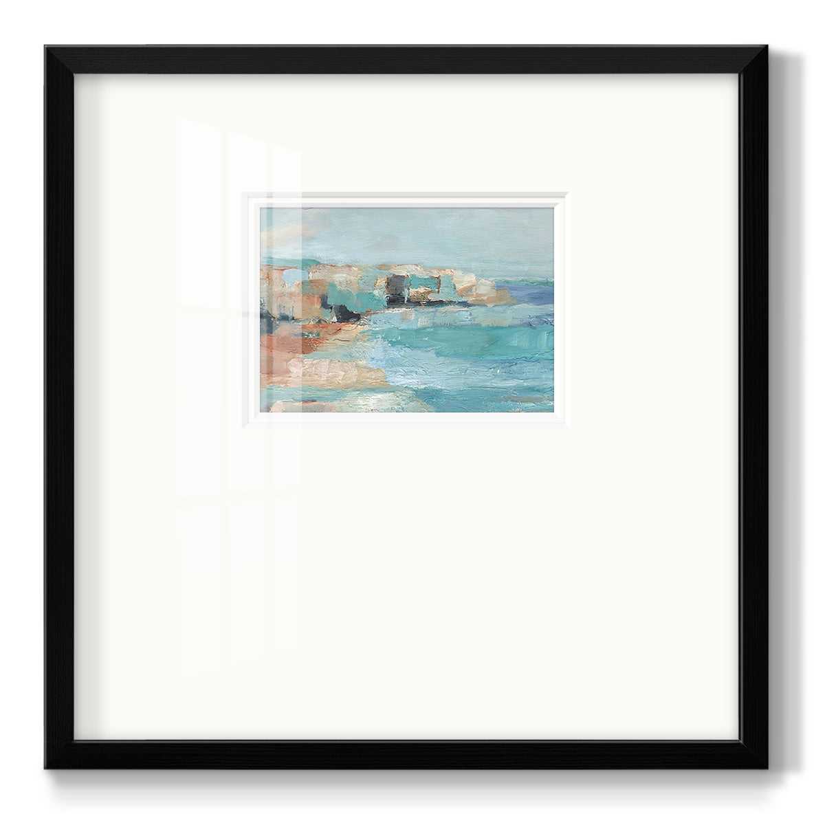 Turquoise Cliff Wall I - Double Matboard Framed Print