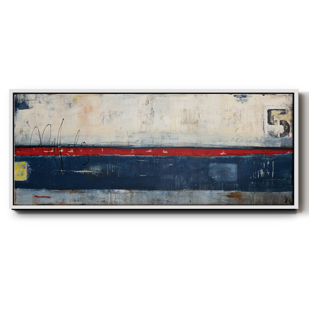 Dock 5 - Floater Framed Canvas Print