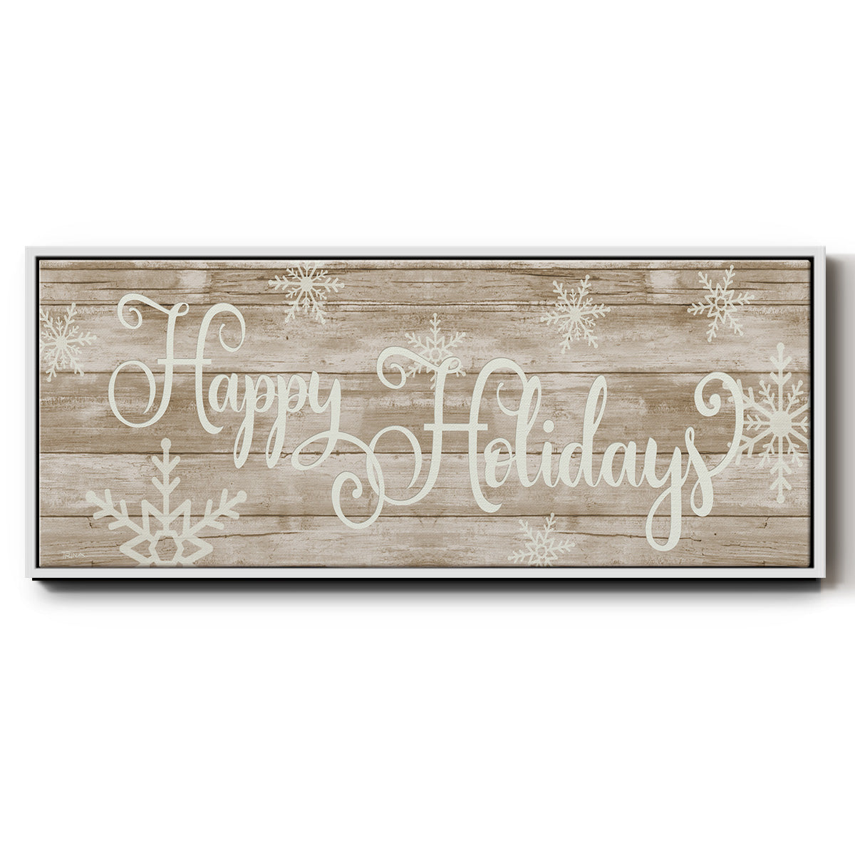 Happy Holidays - Floater Framed Canvas Print