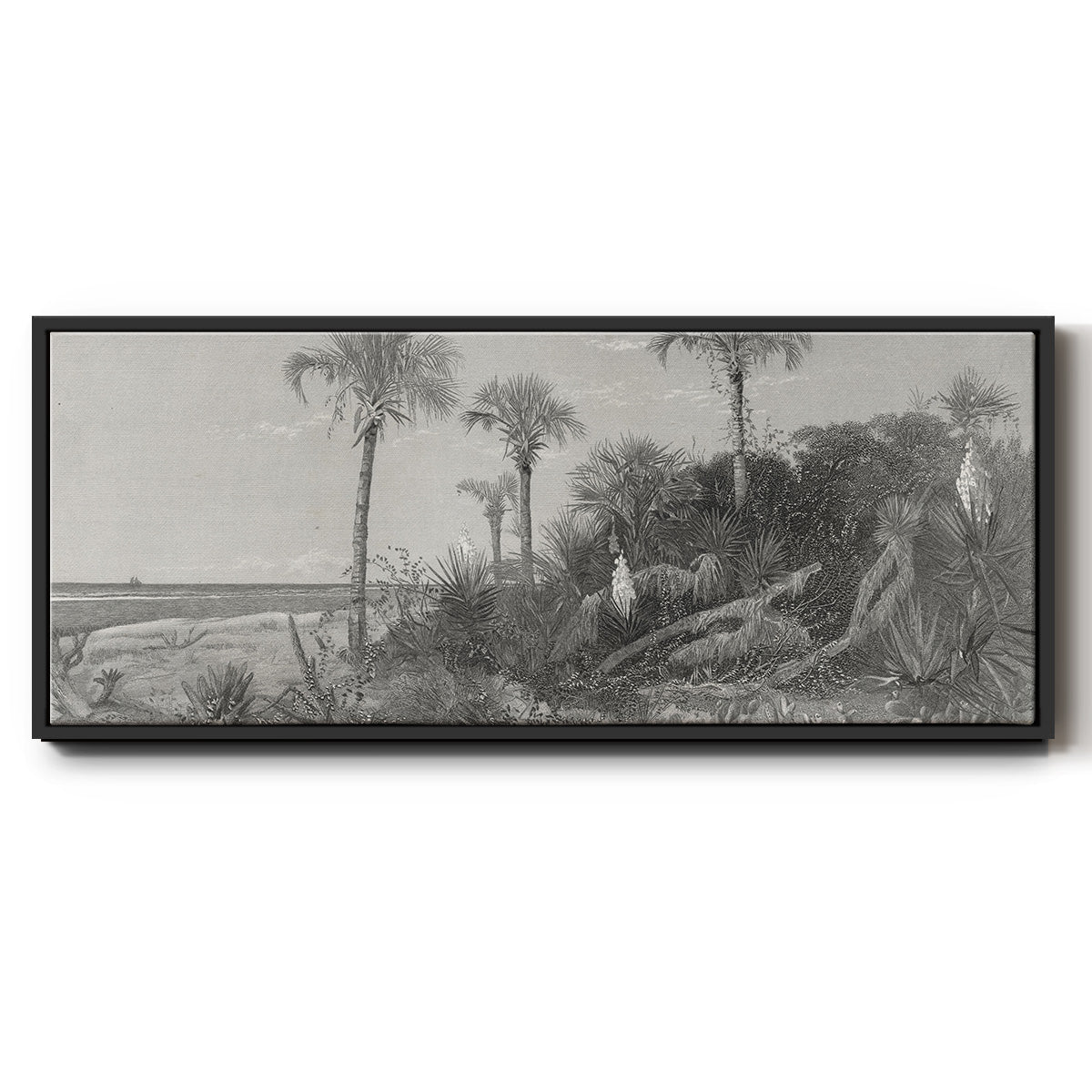 On the Coast of Florida - Floater Framed Canvas Print