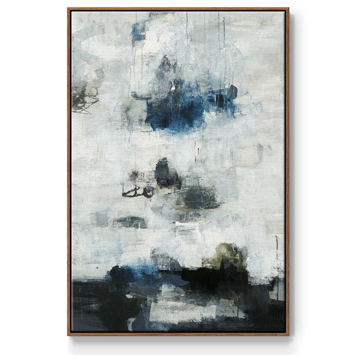 Black & Blue - Floater Framed Canvas Print