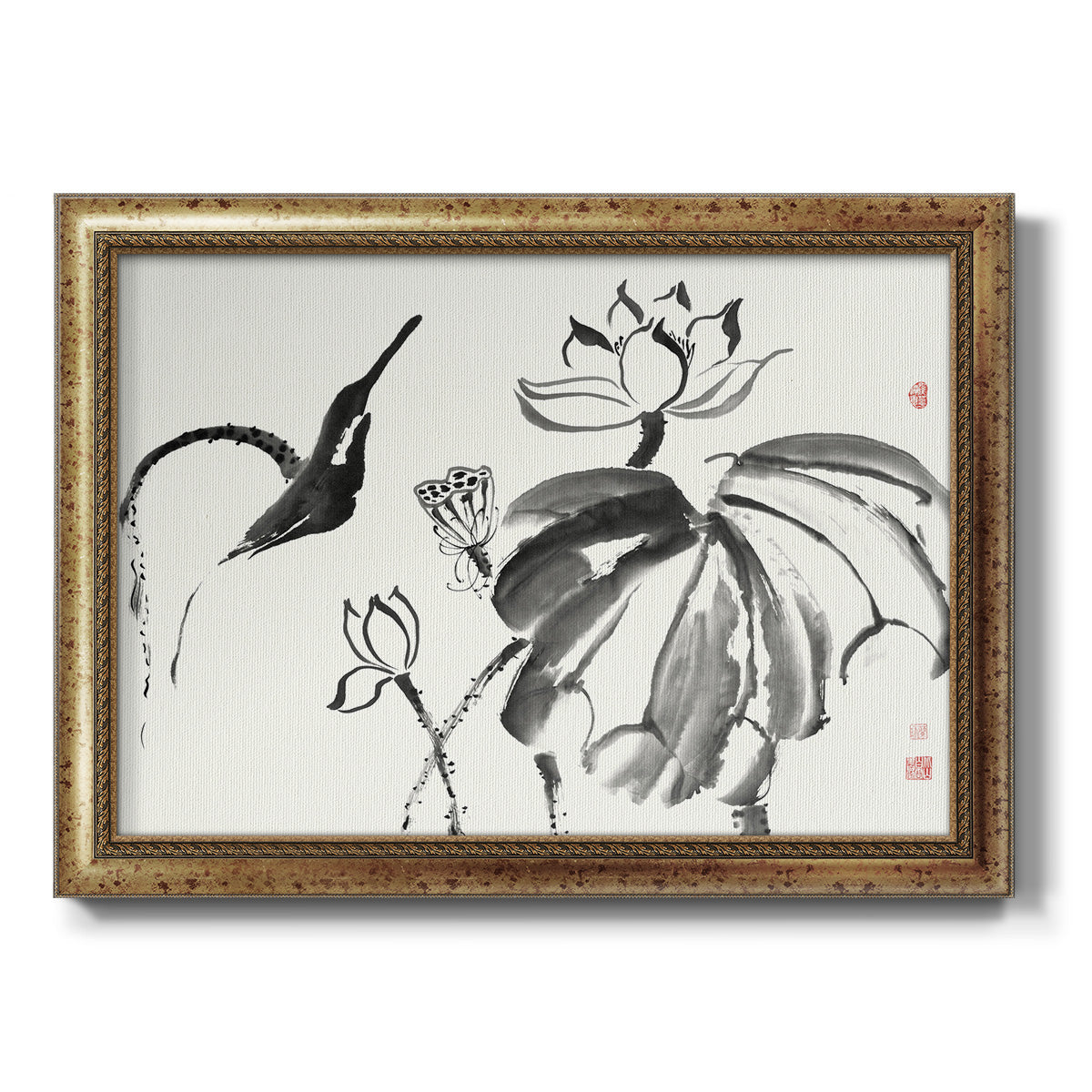 Lotus Study I Premium Framed Canvas- Ready to Hang