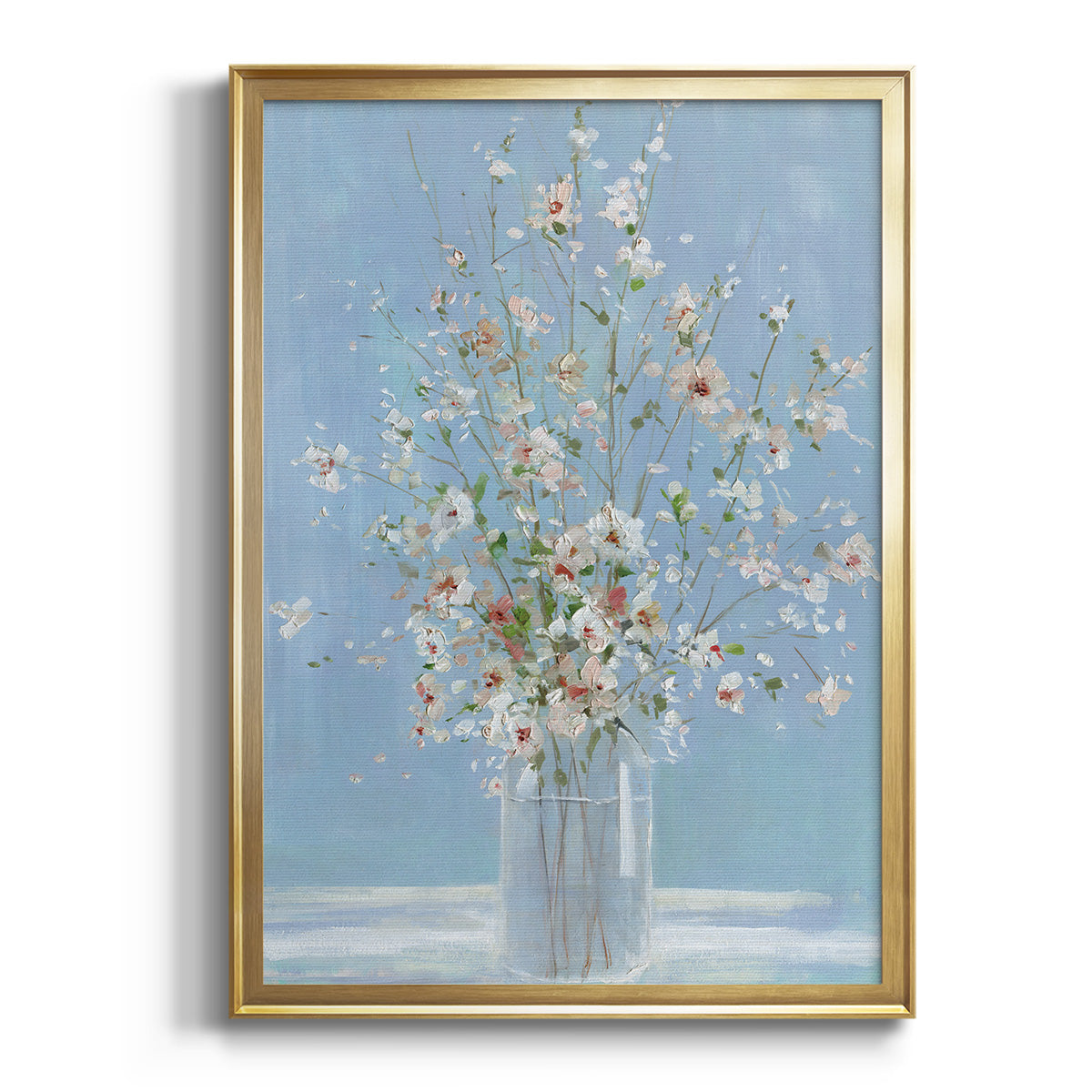 Cherry Blossom Arrangement - Modern Framed Canvas Print