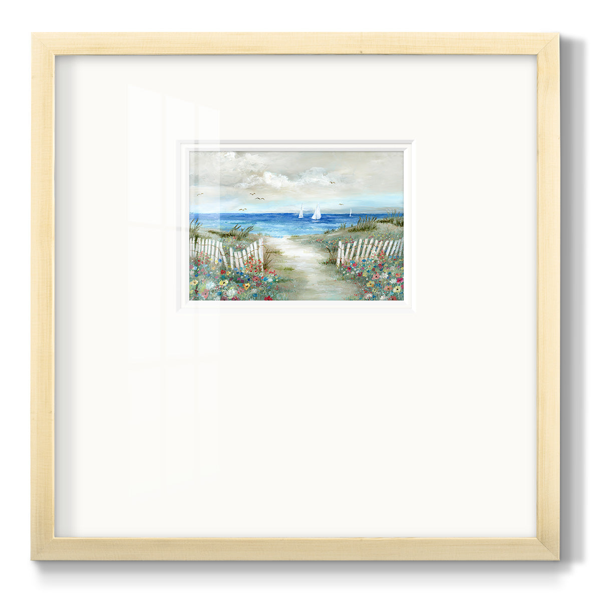 Coastal Garden - Double Matboard Framed Print
