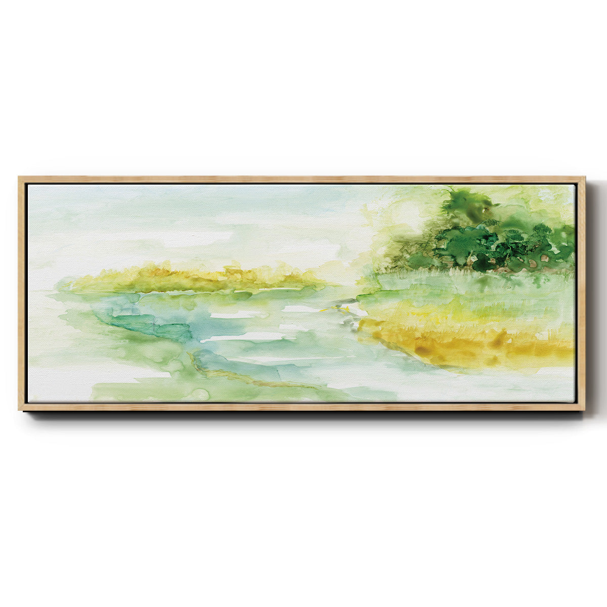 Dreamy Inlet - Floater Framed Canvas Print