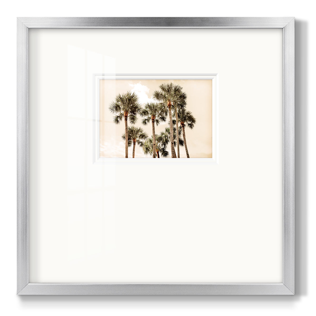 Blushing Palms - Double Matboard Framed Print