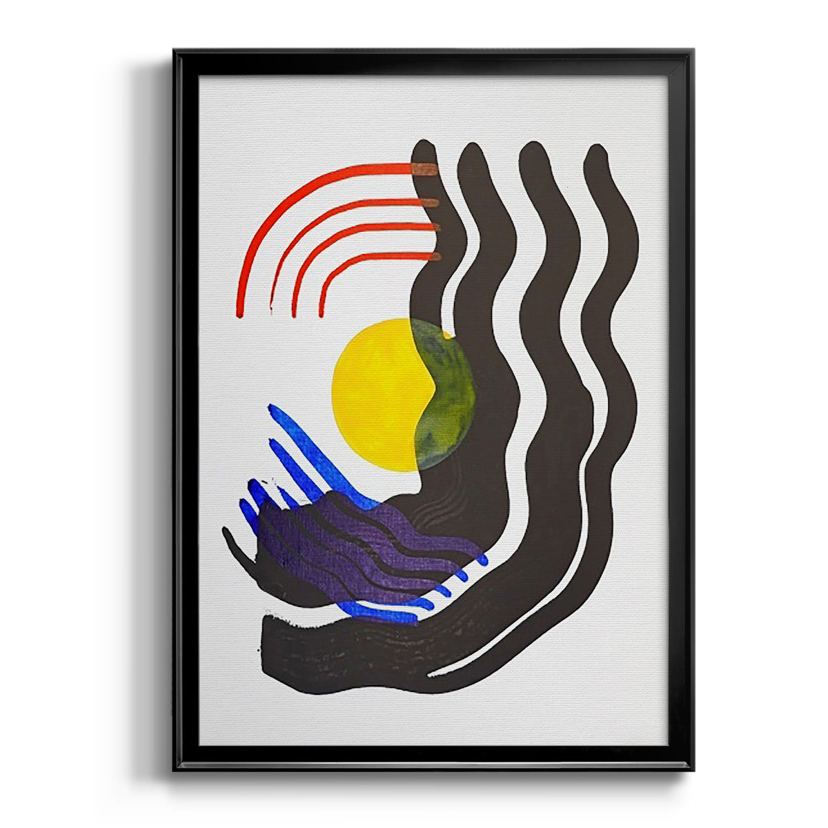 Shifting III - Modern Framed Canvas Print