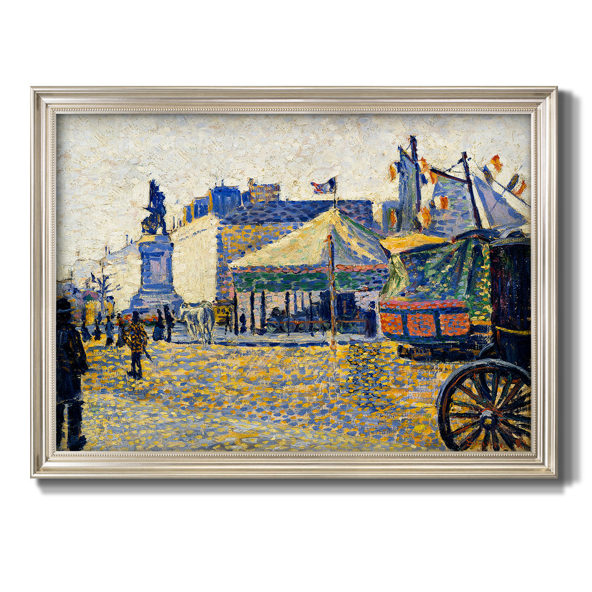 Place de Clichy - Ornate Framed Canvas Print
