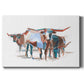 Modern Longhorns II Premium Gallery Wrapped Canvas - Ready to Hang