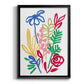 Bold Brushstroke Blooms I - Modern Framed Canvas Print