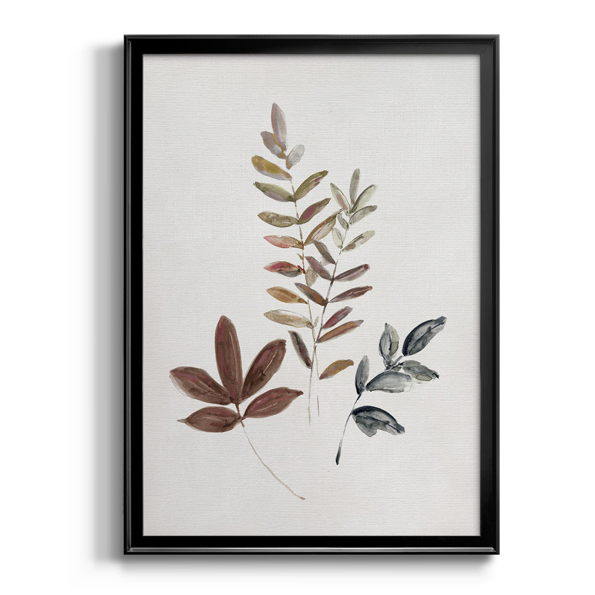 Autumn Leaves II - Modern Framed Canvas Print