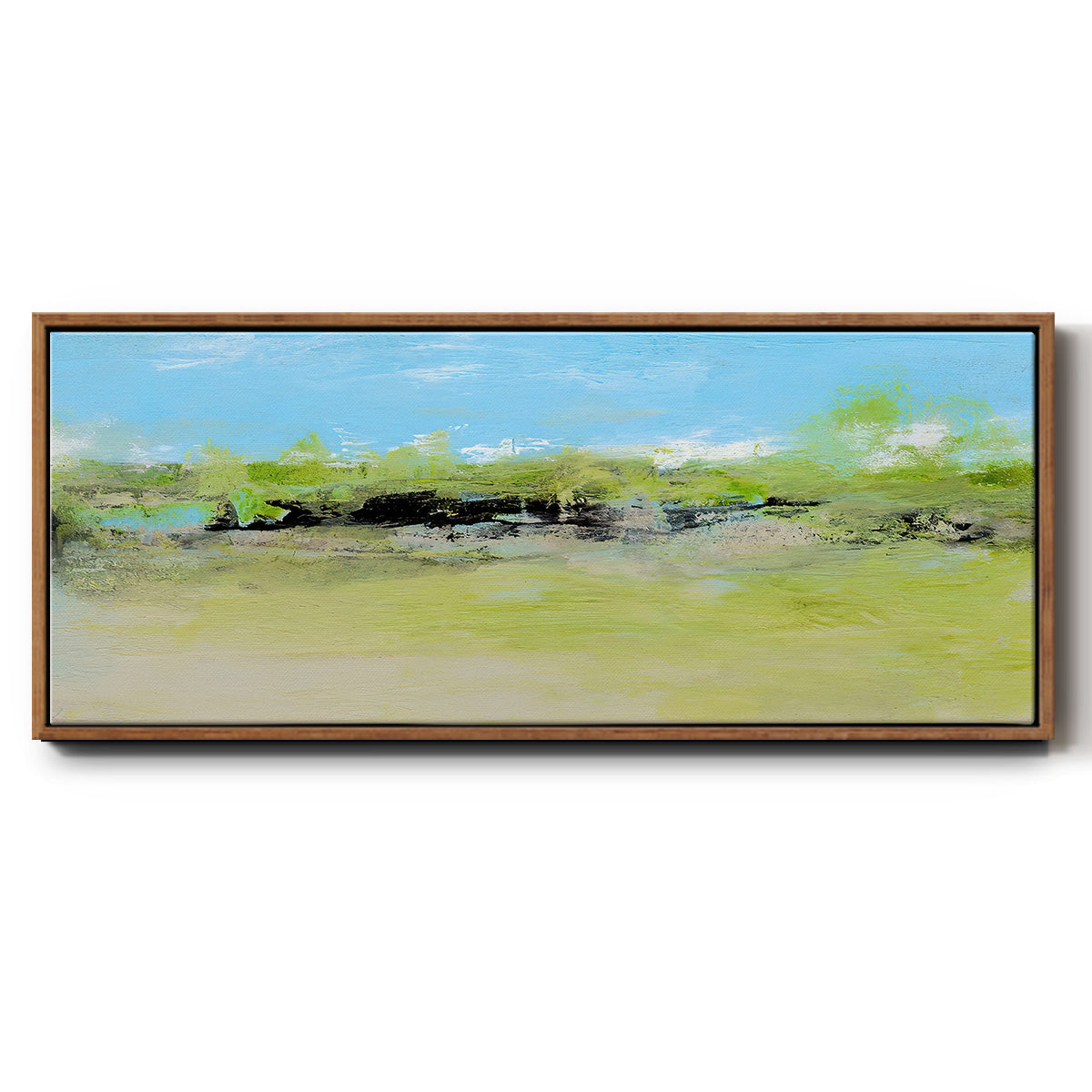 From the Terrace I - Floater Framed Canvas Print