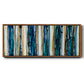 Blue Streaks - Floater Framed Canvas Print