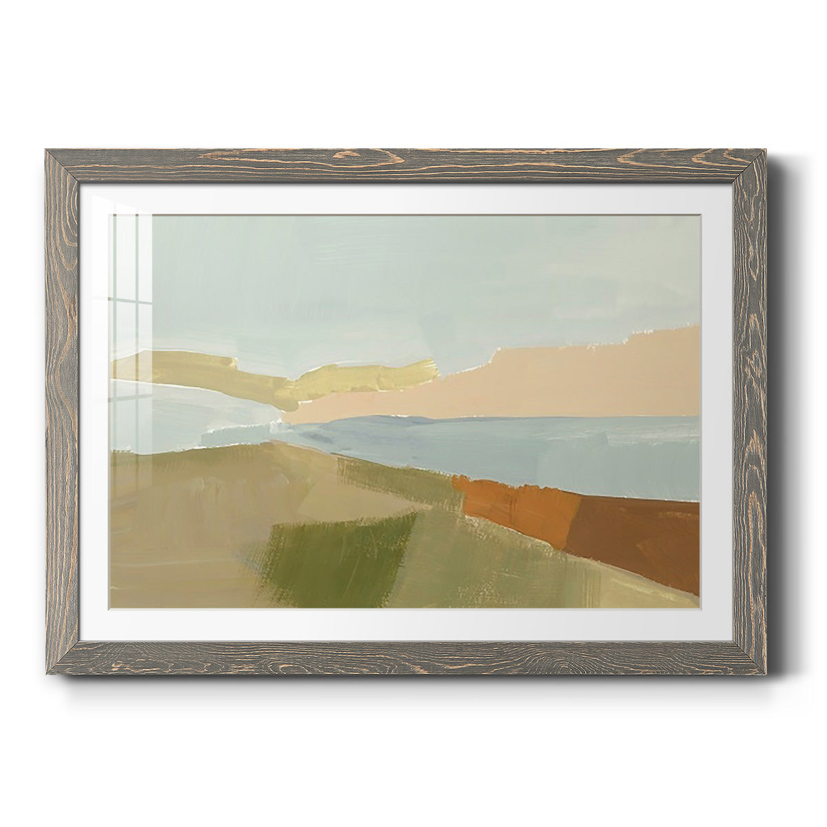 Stacked Landscape III - Barnwood Framed Art Print