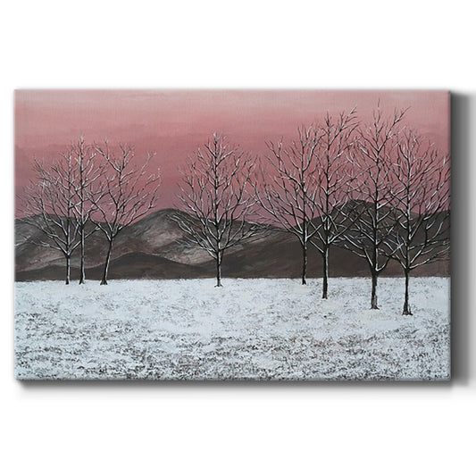 Sunset Snowfall II Premium Gallery Wrapped Canvas - Ready to Hang