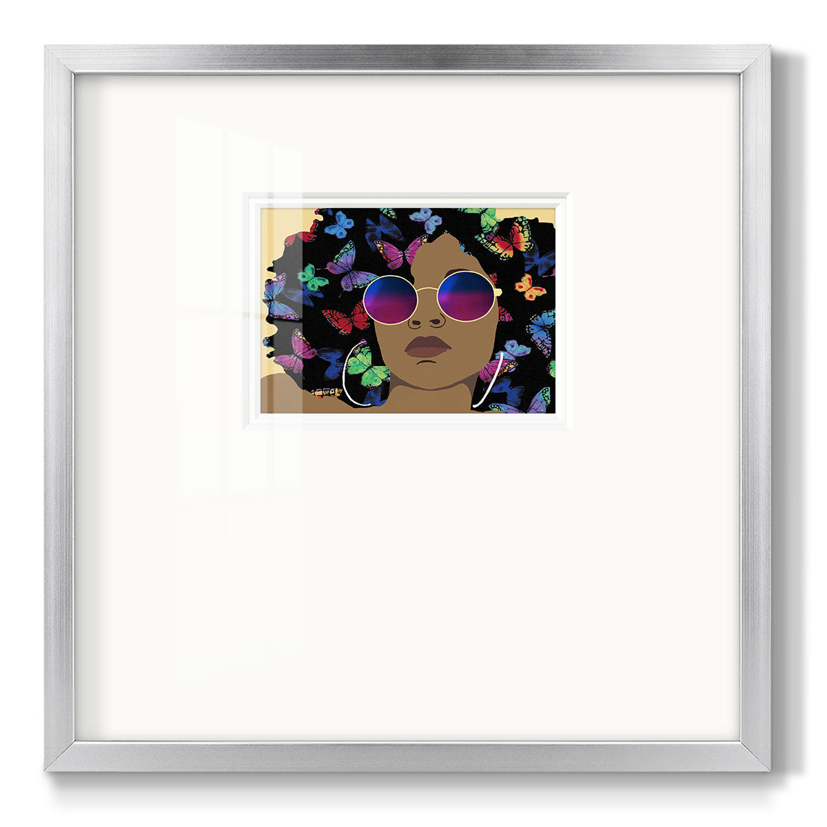 Butterfly Diva I - Double Matboard Framed Print