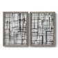 Line Meditation I - Premium Framed Canvas 2 Piece Set - Ready to Hang