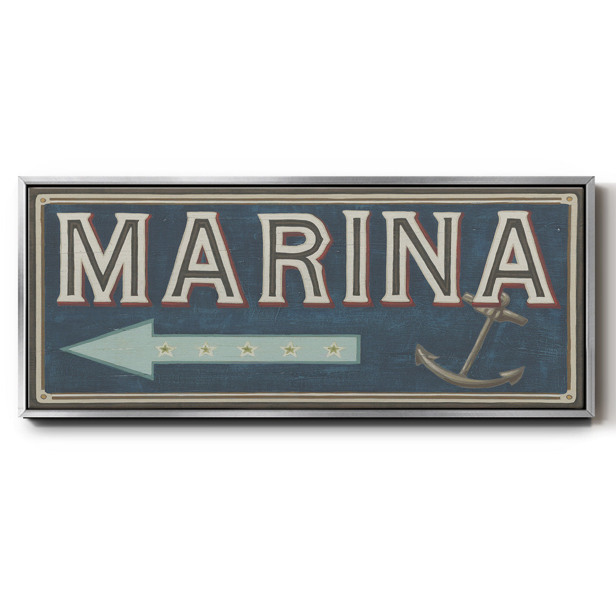 Shoreline Signs II - Floater Framed Canvas Print