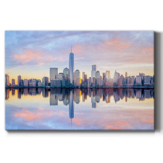 Manhattan Skyline Premium Gallery Wrapped Canvas - Ready to Hang