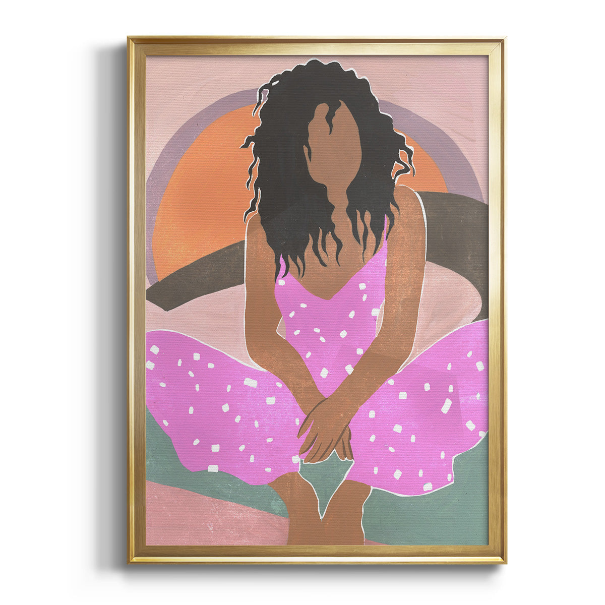 Curly Lady IV - Modern Framed Canvas Print