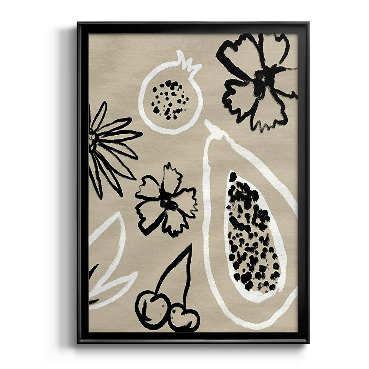 Summer Bounty II - Modern Framed Canvas Print