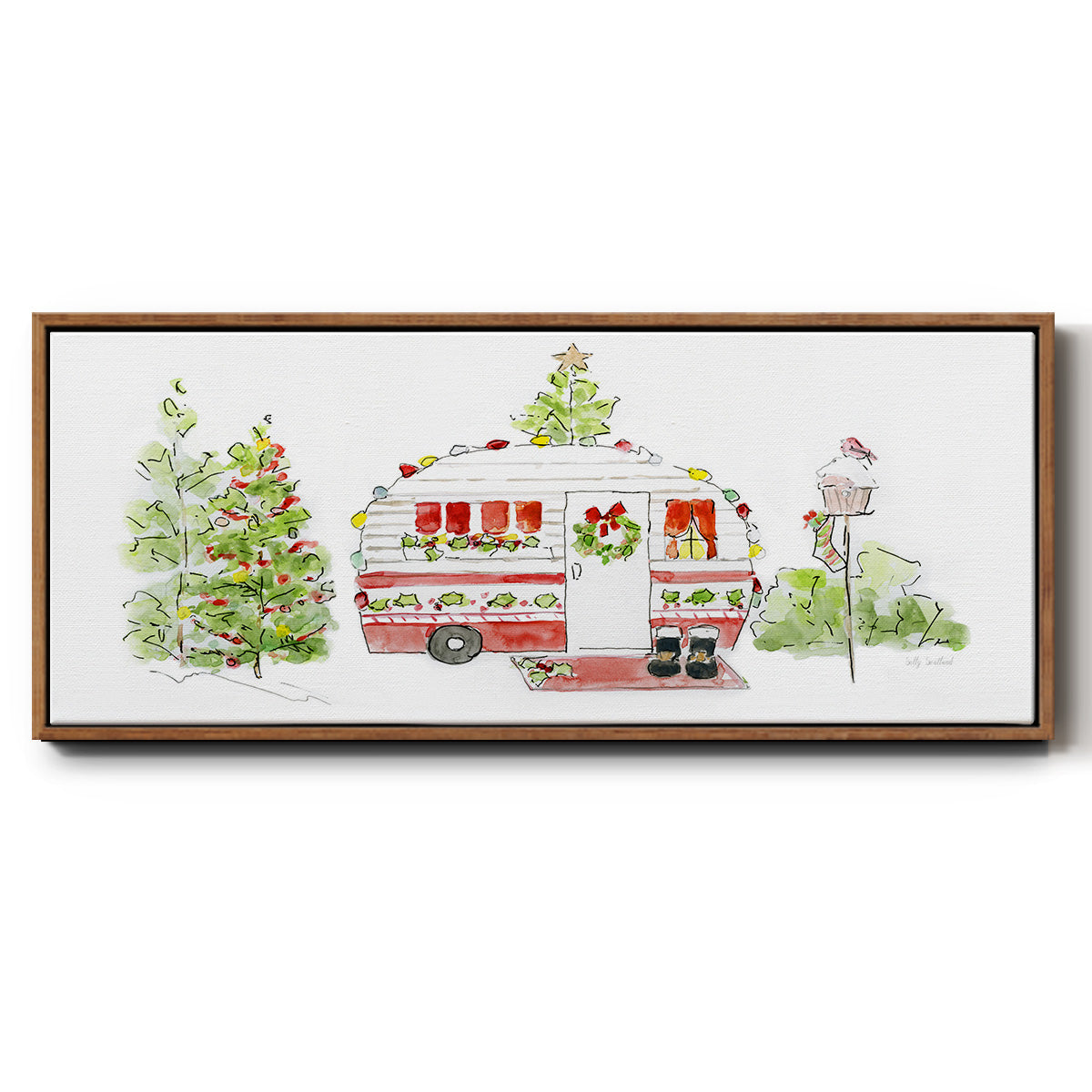 Holiday Camper II - Floater Framed Canvas Print