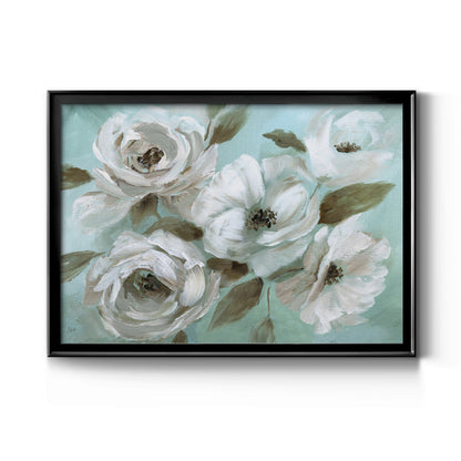 Jade Garden - Modern Framed Canvas Print