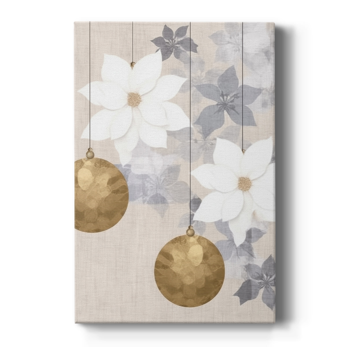 Pearled Evergreen Serenade - Canvas Art Print