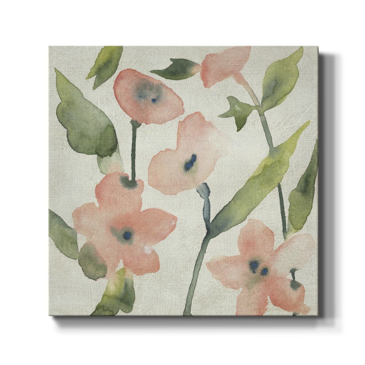 Blush Pink Blooms I-Premium Gallery Wrapped Canvas - Ready to Hang