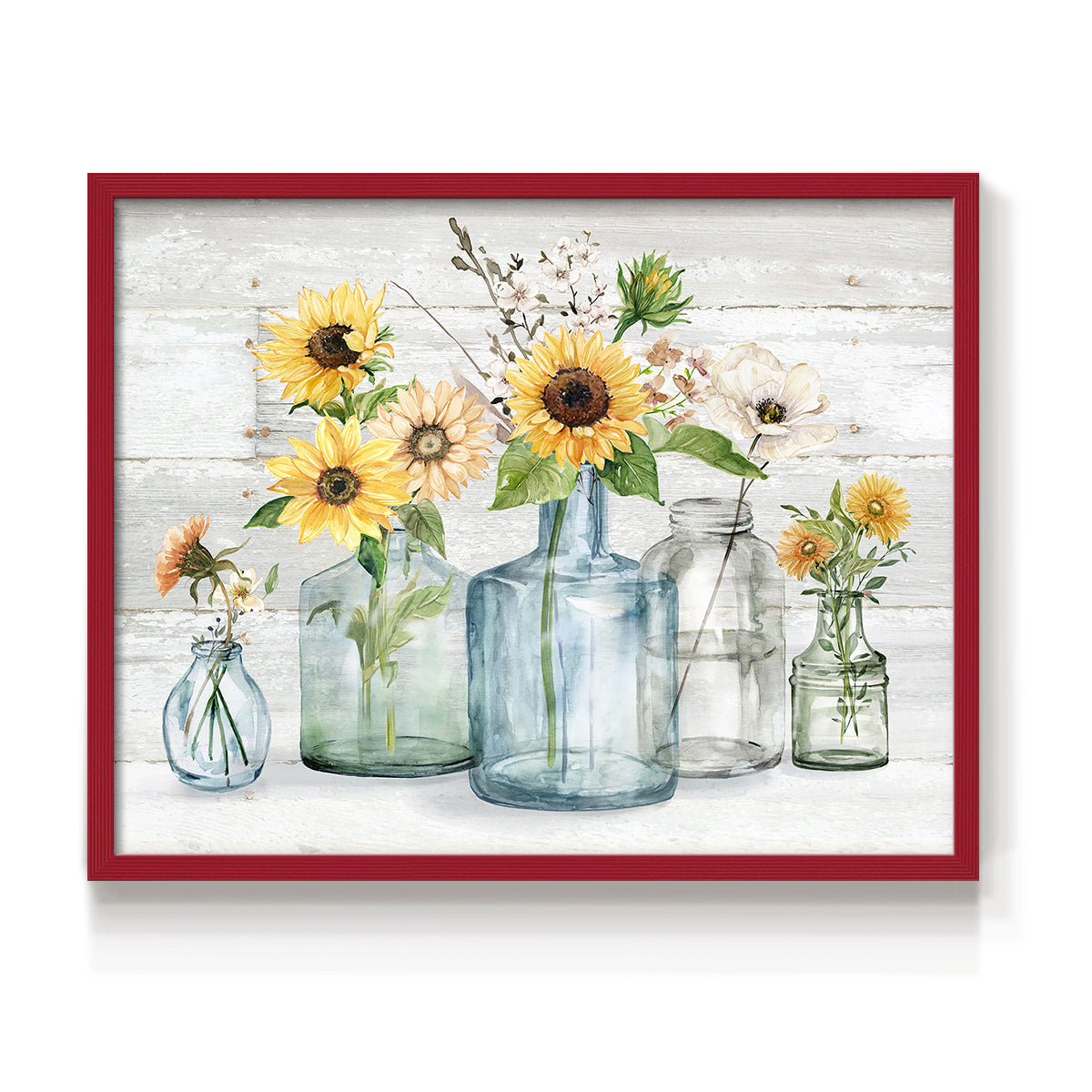 Sunflower Extravaganza - Restickable Framed Art Print