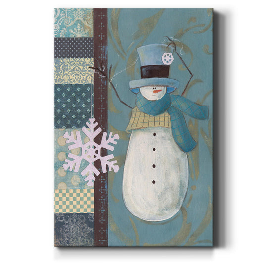 Snowman Patchwork I - Canvas Art Print