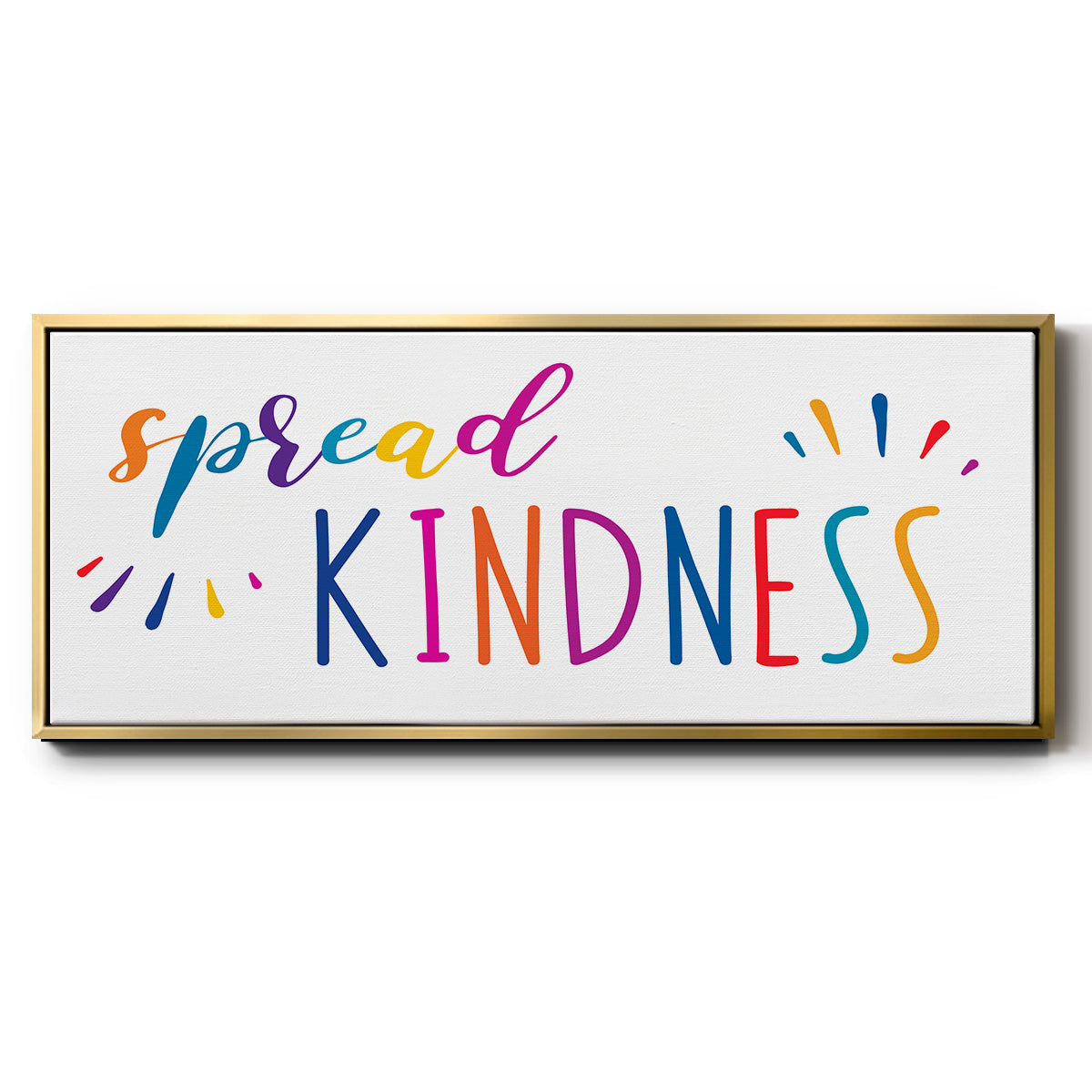 Rainbow Kindness - Floater Framed Canvas Print