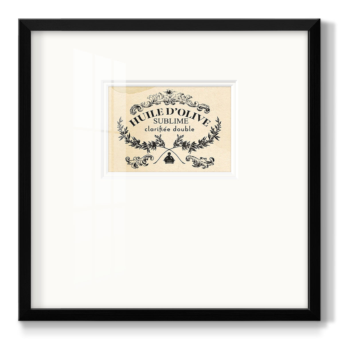 Antique French Label IV Premium Framed Print Double Matboard