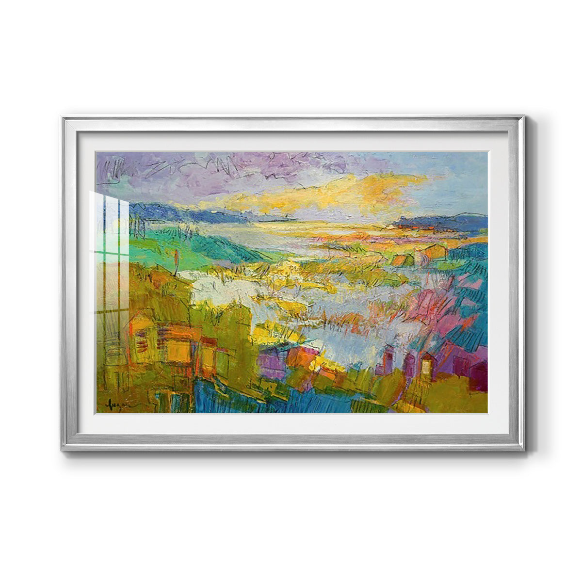 Diamond Girl Dances - Modern Framed Art Print