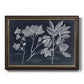 Foliage on Navy VI Premium Framed Canvas- Ready to Hang