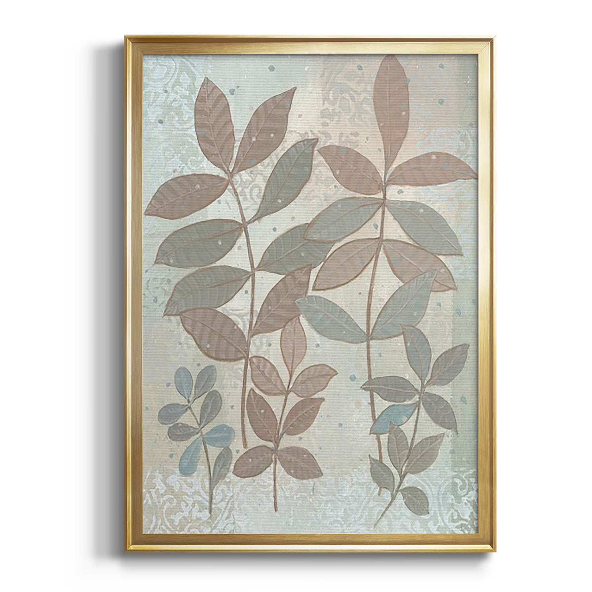 Leaf Cluster II - Modern Framed Canvas Print