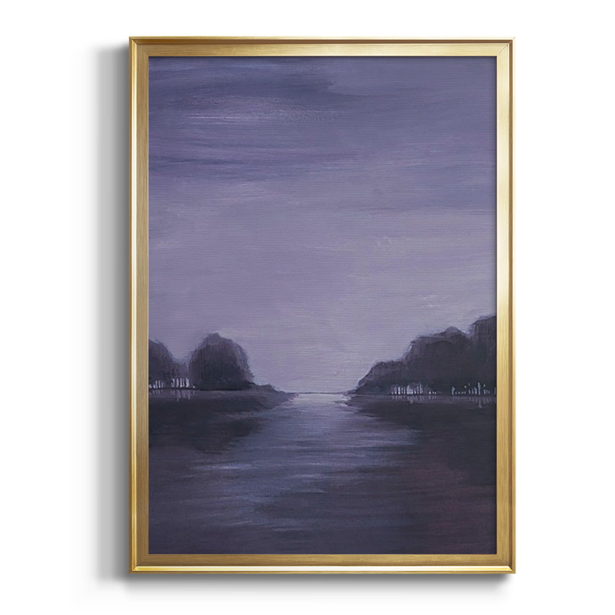 Amethyst Moonlight II - Modern Framed Canvas Print