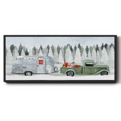 Holiday Roadtrip II - Floater Framed Canvas Print