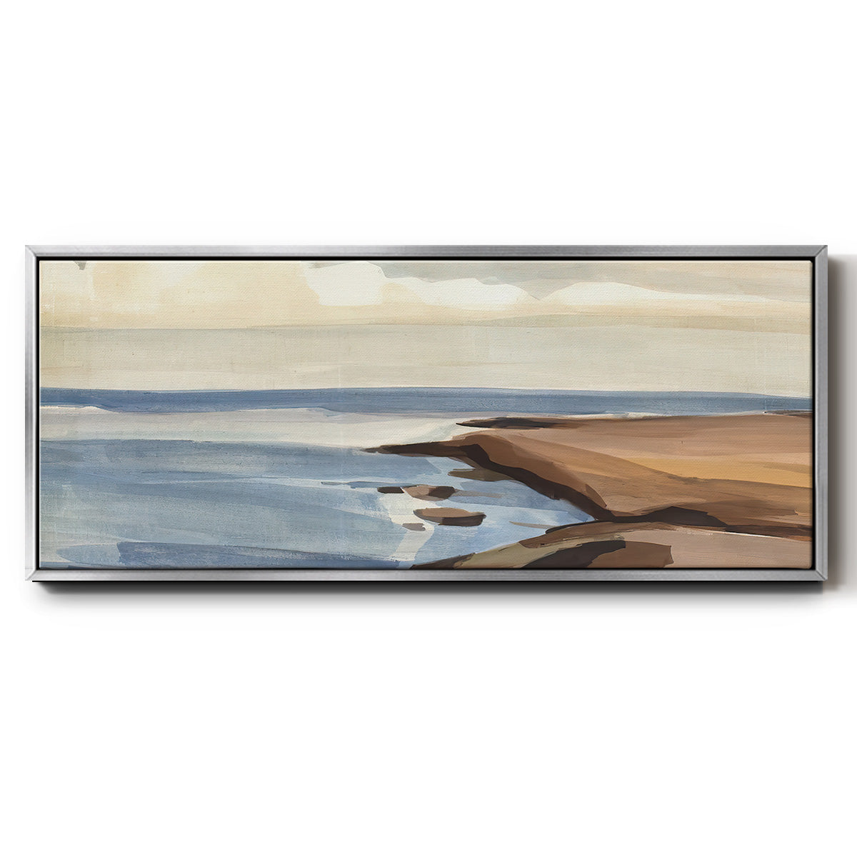 Shore Days II - Floater Framed Canvas Print