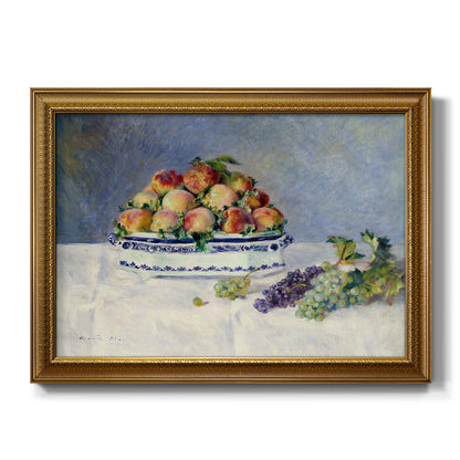 Still Life with Peaches and Grapes Premium Framed Canvas- Ready to Hang