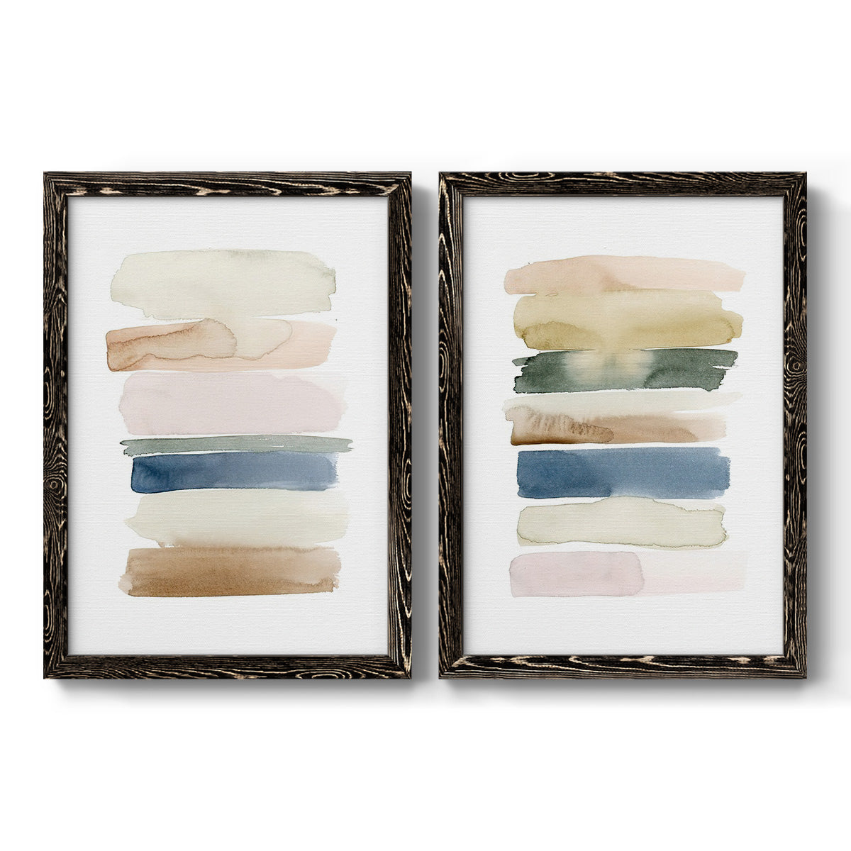 Faint Swatches I - Premium Framed Canvas 2 Piece Set - Ready to Hang