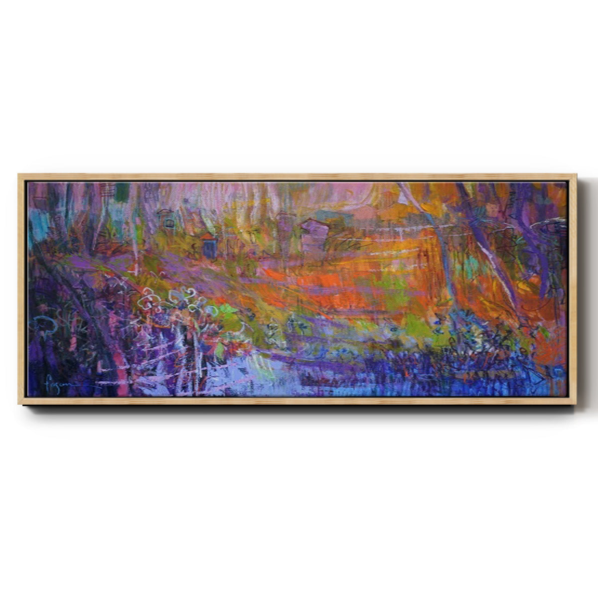 Nocturn in the Secret - Floater Framed Canvas Print