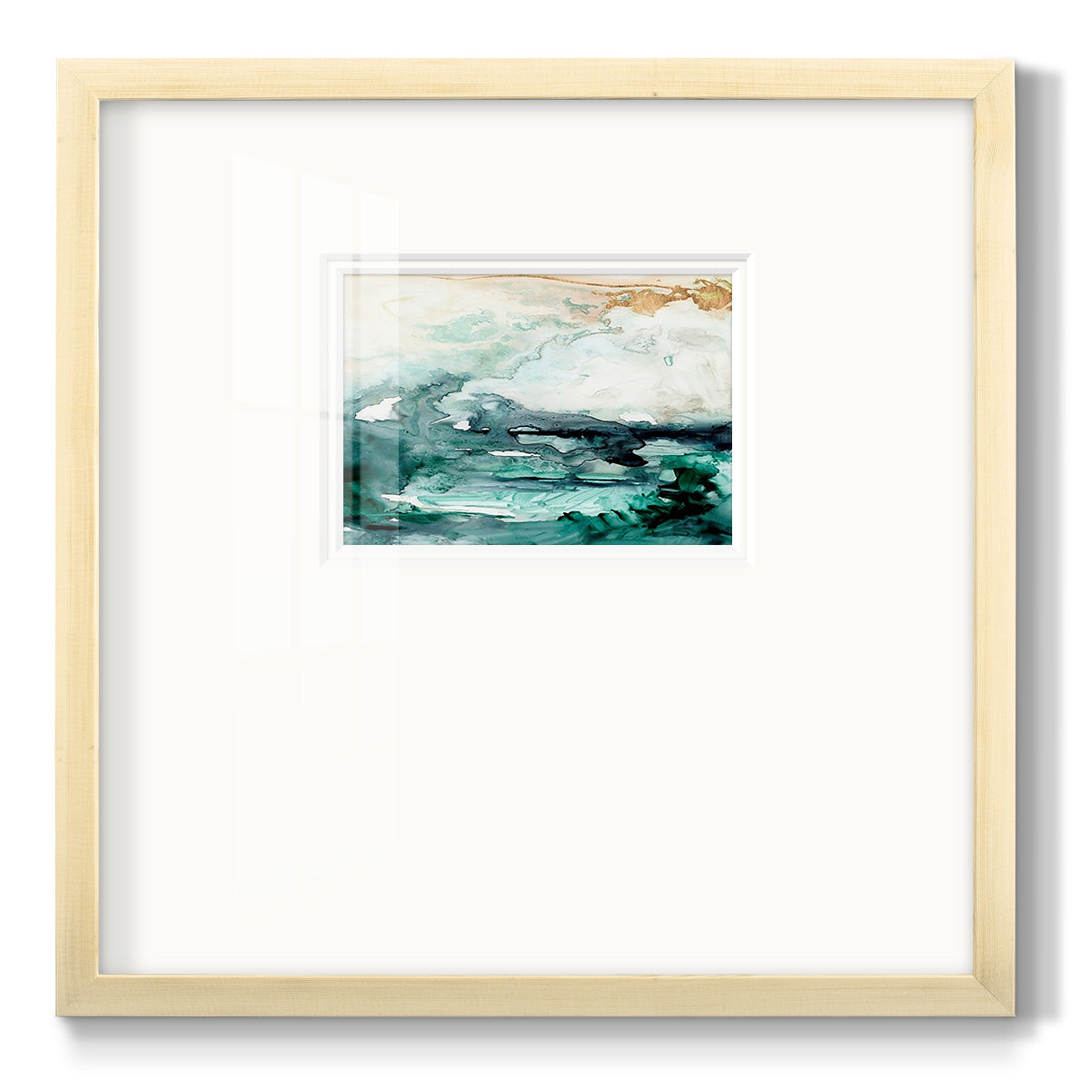 Sea Foam Flow I Premium Framed Print Double Matboard