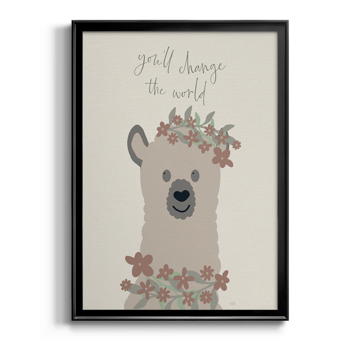 Change The World - Modern Framed Canvas Print