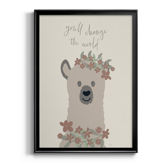 Change The World - Modern Framed Canvas Print