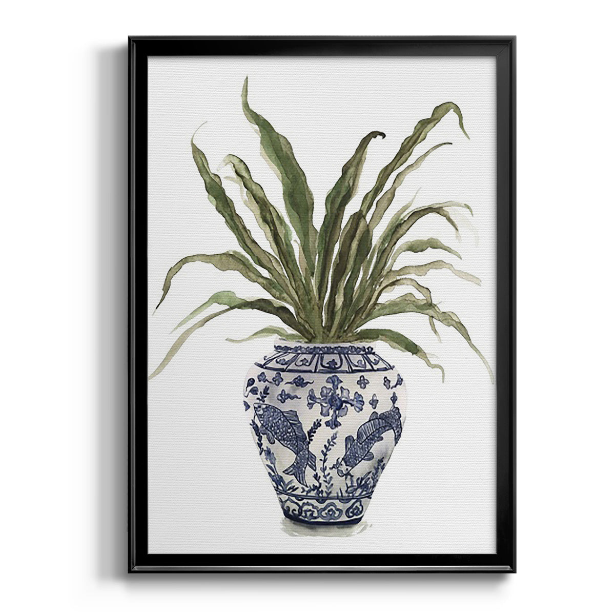 Fern House II - Modern Framed Canvas Print