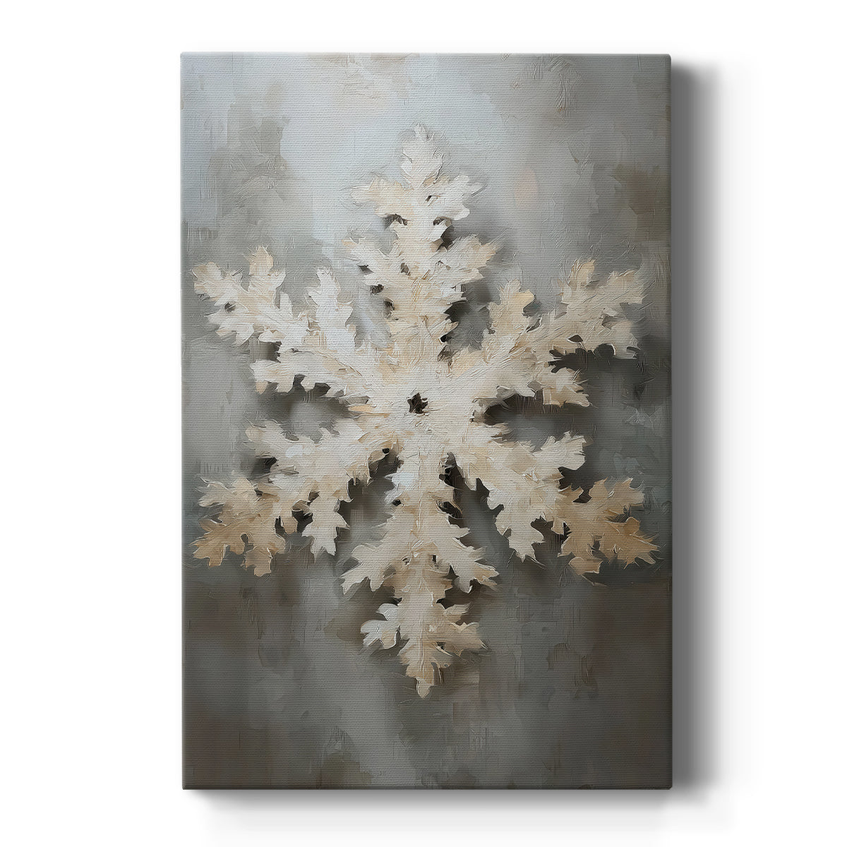 Soft Linen Icicles Whisper - Canvas Art Print