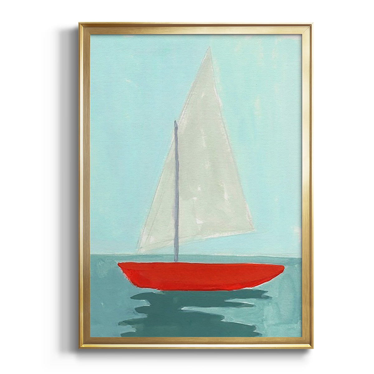 Small Sail II - Modern Framed Canvas Print