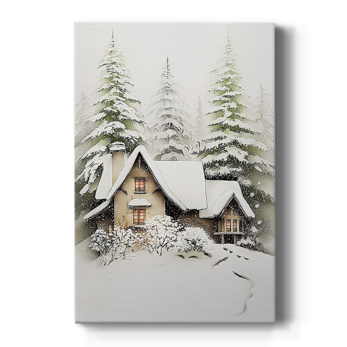 Silver Evergreen Parish - Canvas Art Print