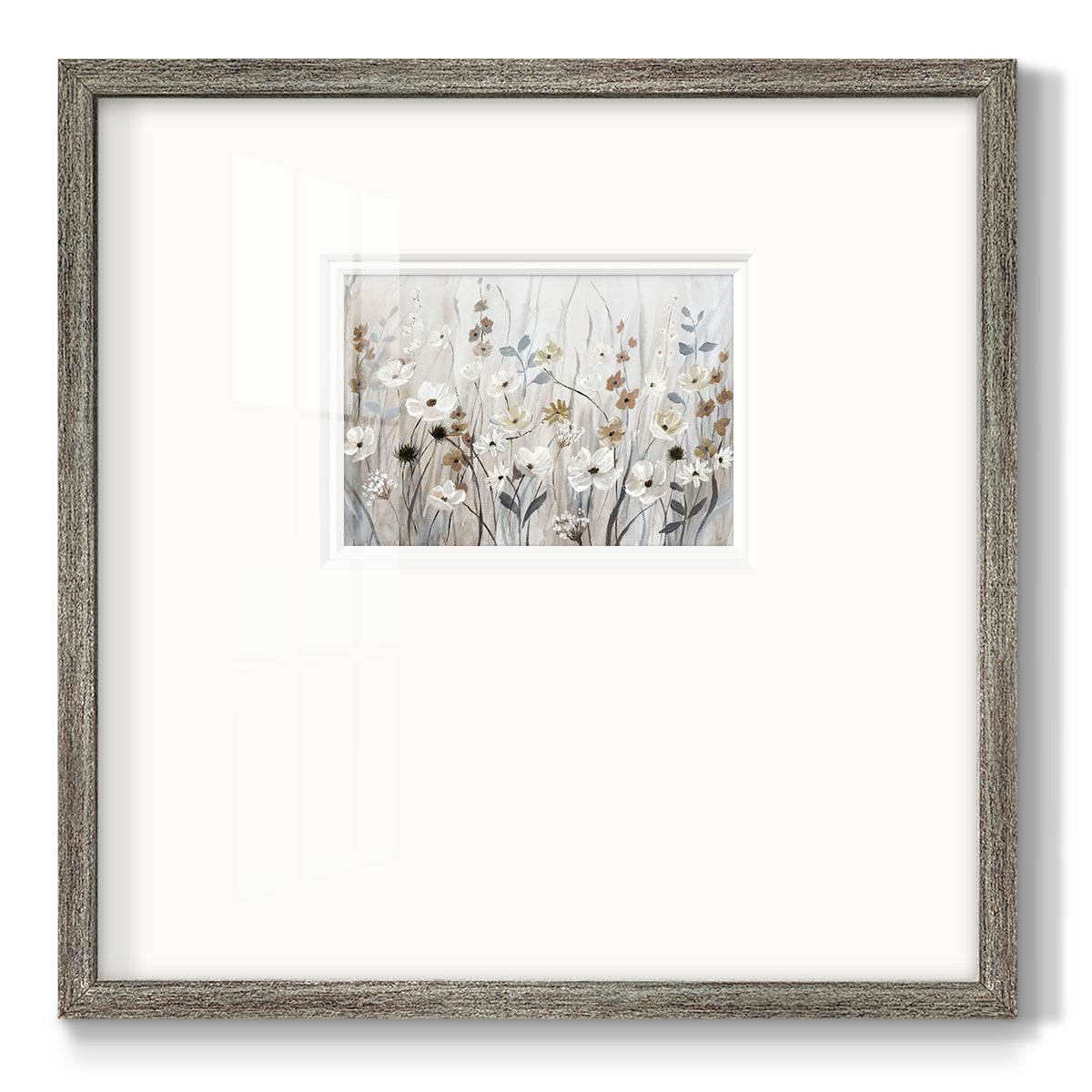 Misty Meadow Field Premium Framed Print Double Matboard